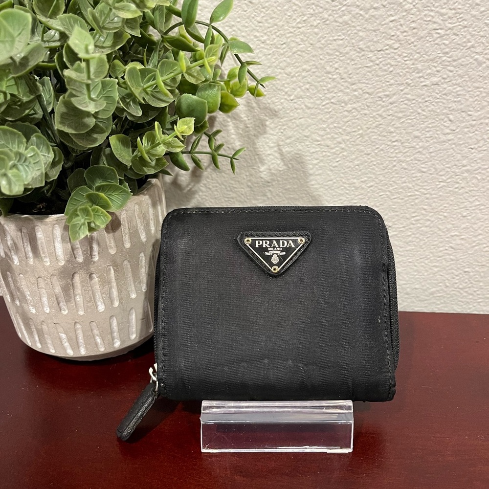 Prada Milano Black Nylon Bifold Wallet